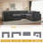 Modular U-shaped Sectional Plush Corduroy Sofa With Movable Ottoman-104667095