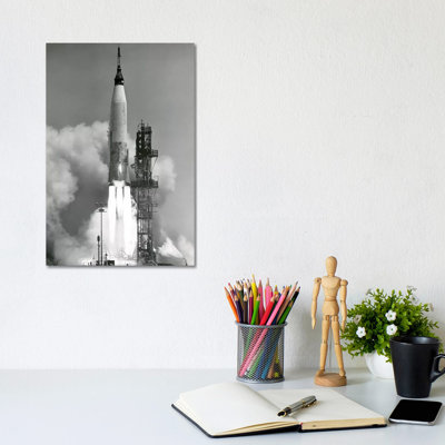 An Atlas V Rocket Lifting Off by Stocktrek Images - Wrapped Canvas Print