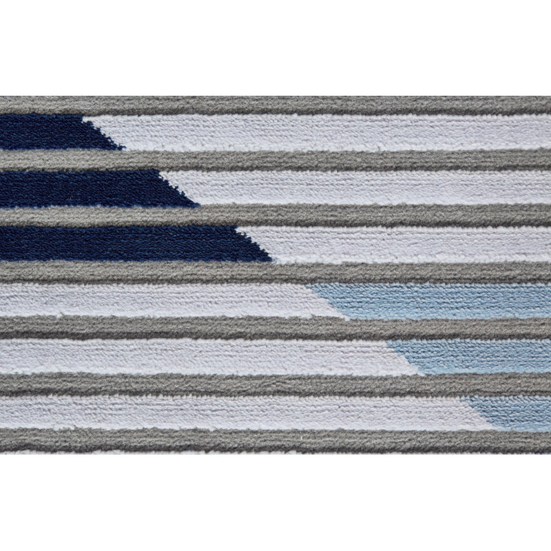 Tapis bleu Paulene, Rectangle de 10 pi 4 po x 13 pi 6 po