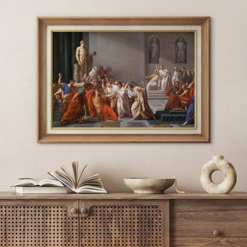 Scène historique classique, photos de salon, impression sur toile encadrée, H 26 po x l 36 po, Natural Premium Frame