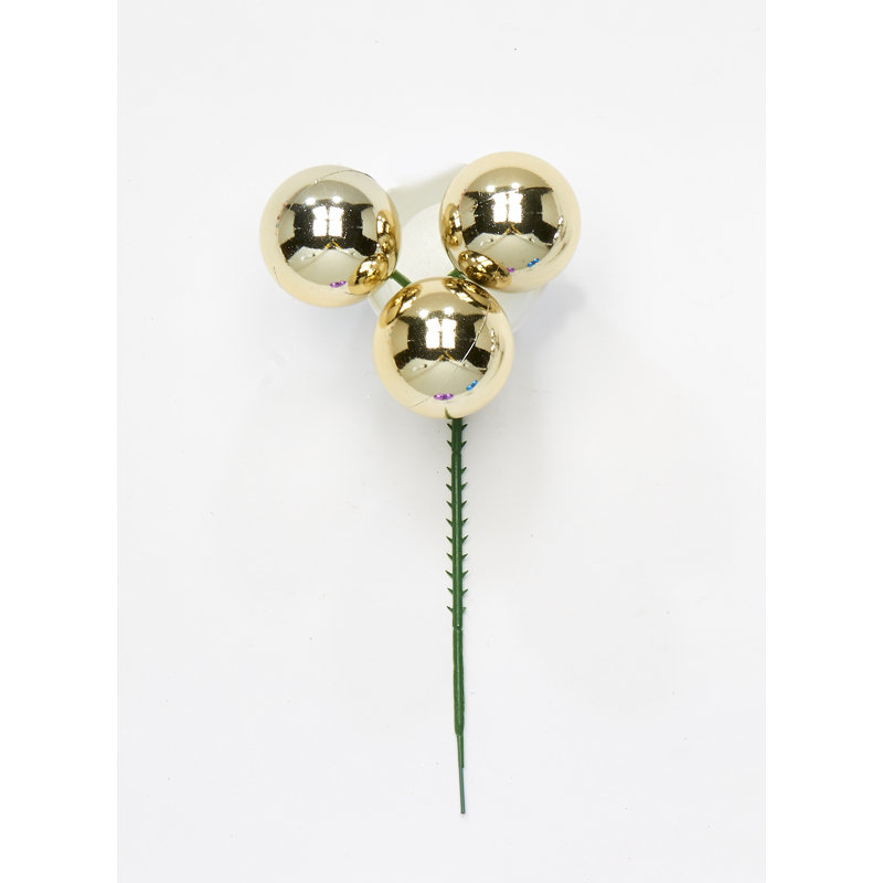 Boule de Noël en plastique 40 mm X 3, Doré