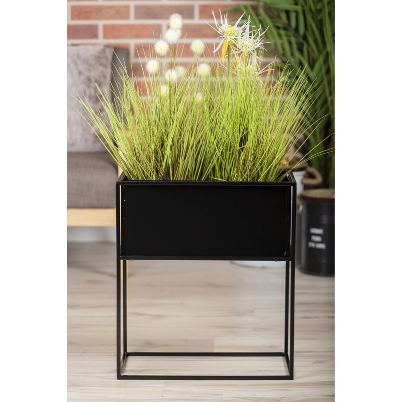 Woulk Metal Plant Stand, Black, 50cm H x 44cm W x 24cm D