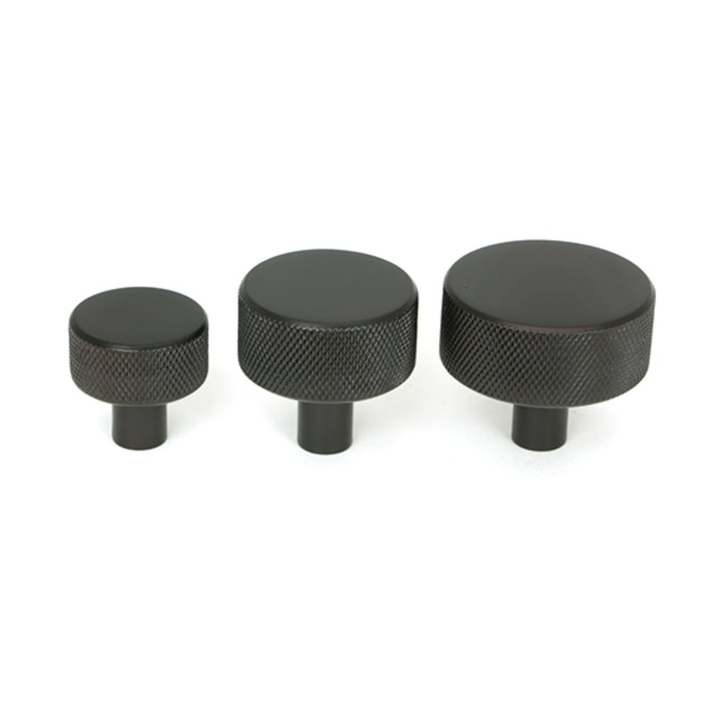 Round Knob, Aged Bronze, 3 cm