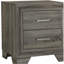 Funston Brown Oak 2-drawer Nightstand Bedside Table