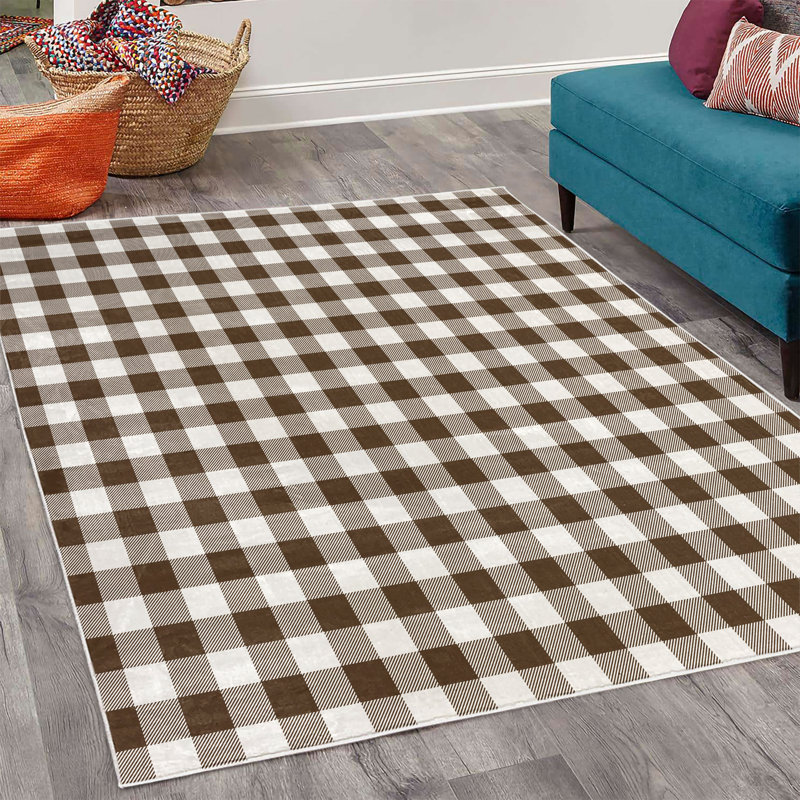 Tapis décoratif Shavani, Rectangle 4 pi x 5 pi 5 po