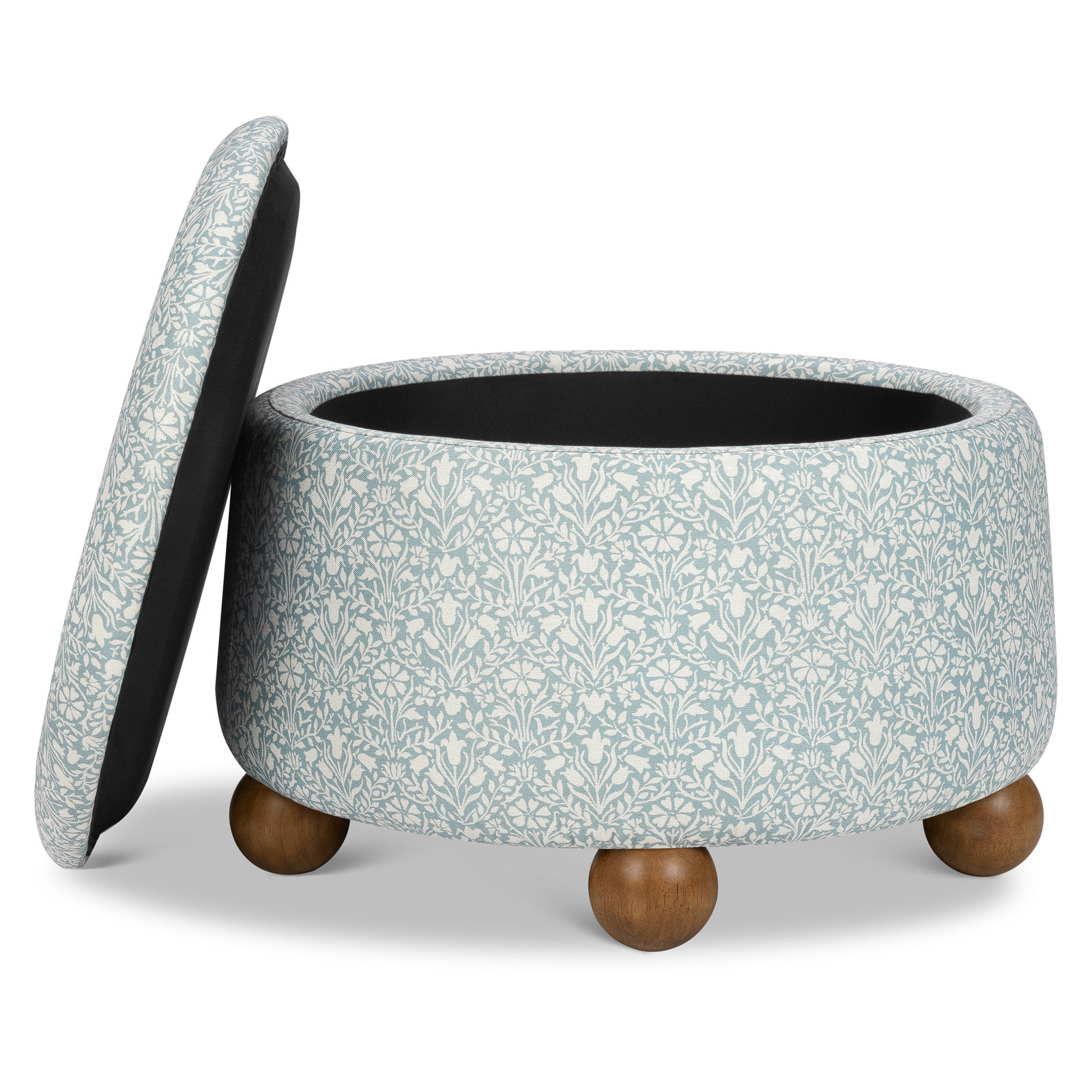 Morris & Co. Tuffet 28" Ottoman, Blue