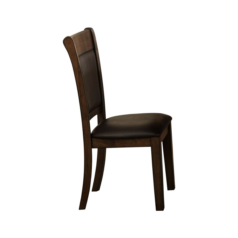 2 chaises en bois pour salle à manger, style rustique, siège rembourré, hauteur brun de 38,5 po avec siège et dossier élégants