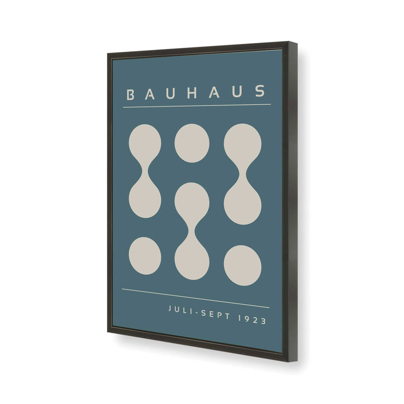 Impression de tempête Bauhaus Flow II bleu, H 15 po x l 12 po x P 1,25 po, Reproduction encadrée sans passe-partout