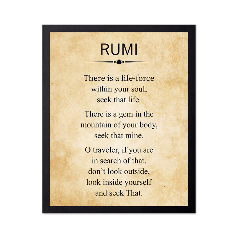 Rumi Poem, Unframed, Poster, 12"H x 16"W