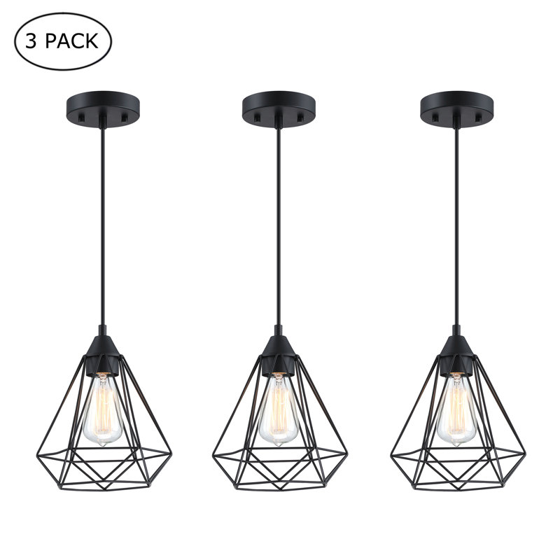Luminaire suspendu cage 3 lumières Caldervale
