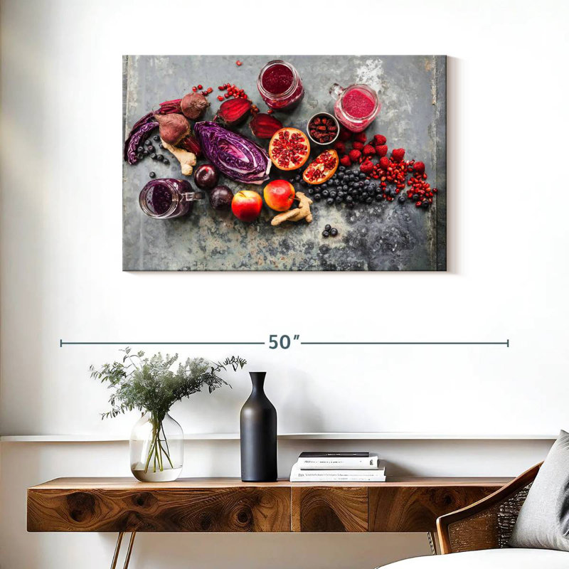 Yarlin Fruit Smoothie Ingredients, 24" H x 36" W