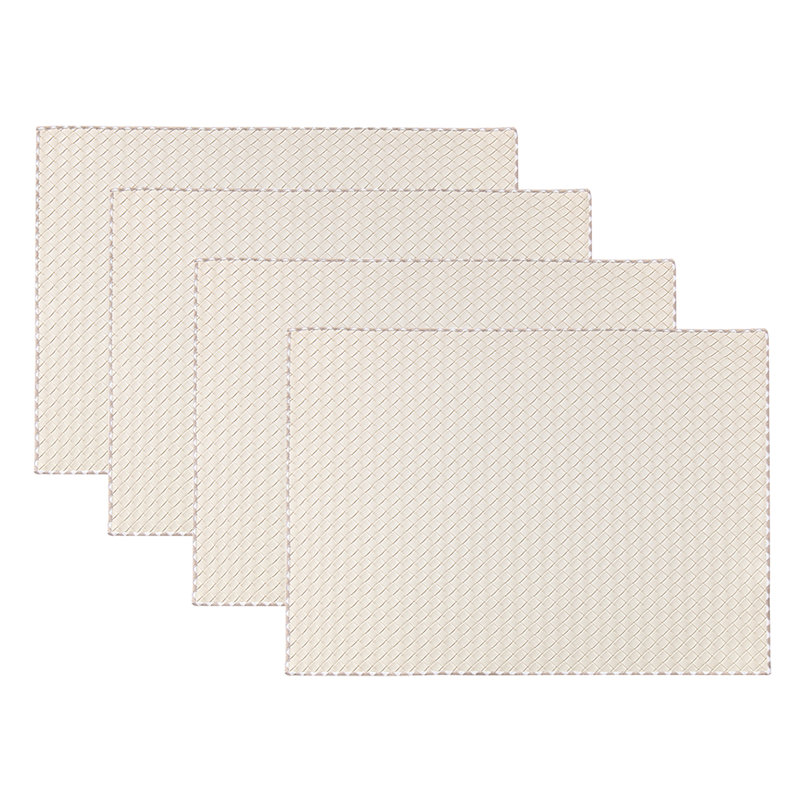 Mosie Rectangle Placemat, White