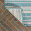 Raygoza Wavy Stripe Modern Aqua/Cream Indoor/Outdoor Rug-69806852
