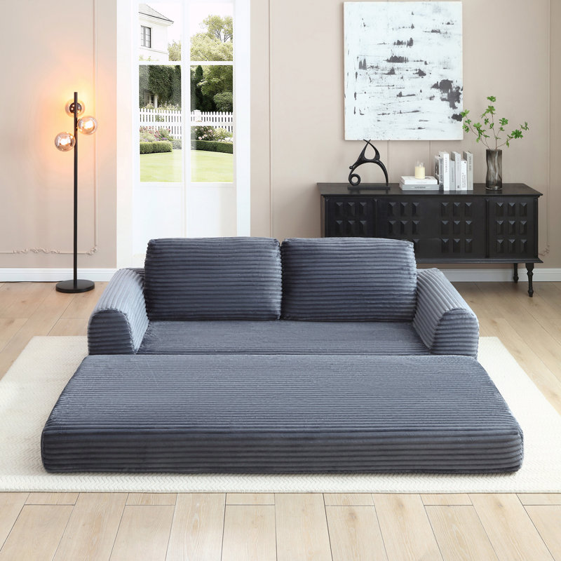 Canapé modulaire Boneless Futon, Gris