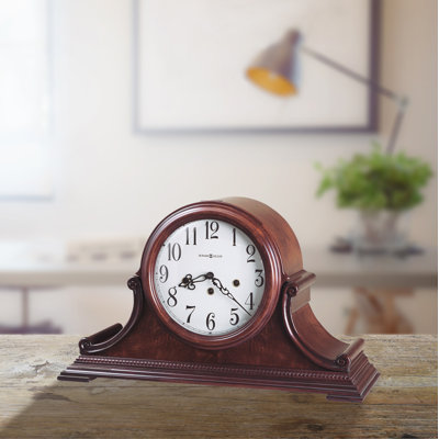 Horloge traditionnelle Palmer, cadre en bois franc Tambour avec carillon mécanique Westminster, mouvement à clé