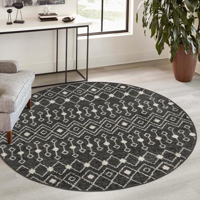 Somerville Geometric Indoor Rug, Round 3'3"