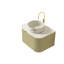 Meuble-lavabo flottant 24 po avec lavabo vasque, armoire en contreplaqué nervuré courbé, tiroir à fermeture en douceur, plateau en pierre
