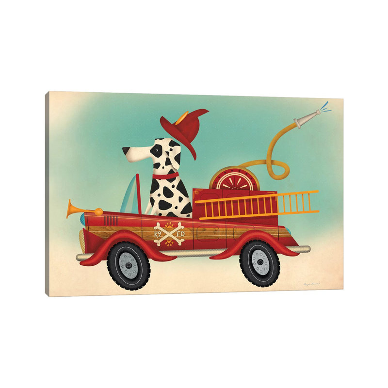 K9 Fire Department 1 Piece Wrapped Canvas Wall Art, 66.04 cm H x 45.72 cm W