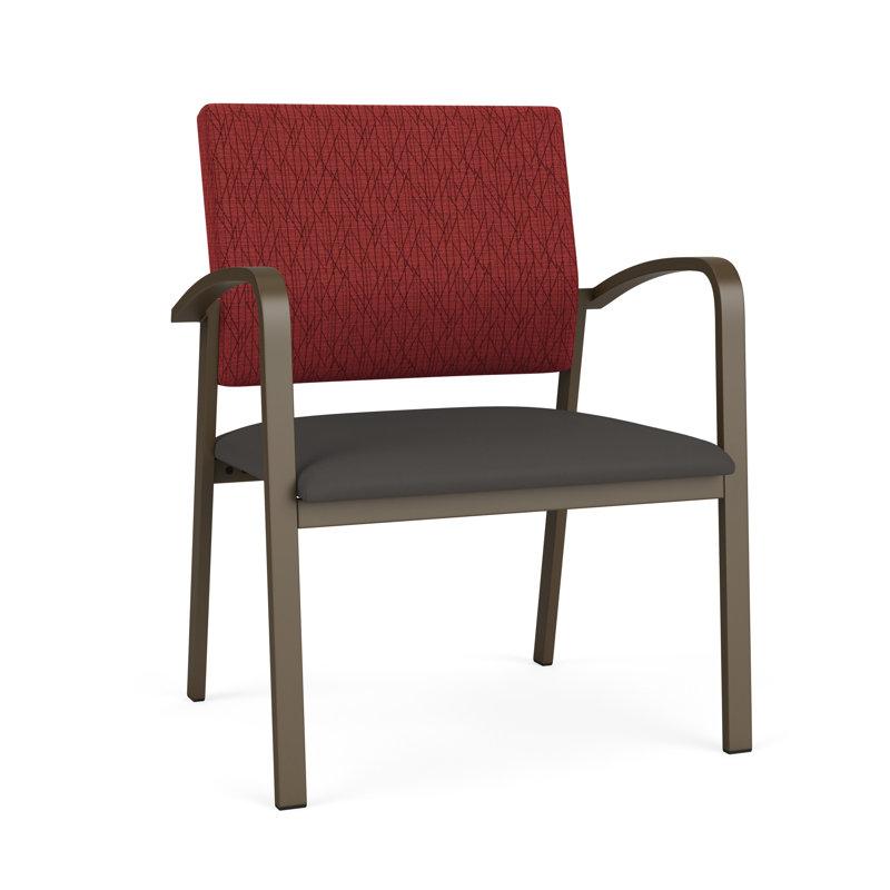 Chaise d'invité surdimensionnée Newport, Noir Patriot Plus - nettoyez le vinyle avec un lin, Bronze