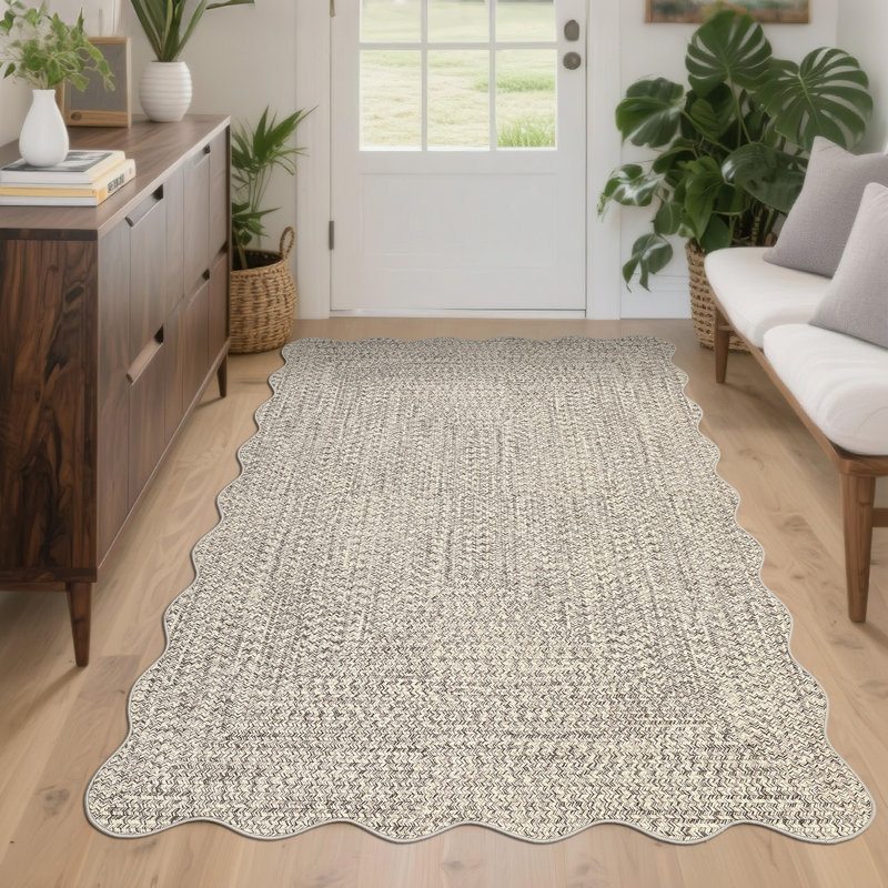 Tapis festonné Farmhouse, Beige, Rectangulaire 3 pi x 5 pi