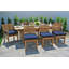 Huntington 9pc Teak Dining Set With Expansion Table Sunbrella Cushions-1857426691