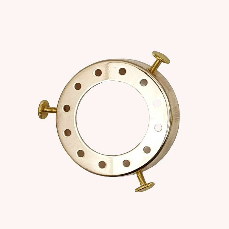 Toquerville Socket Lampshade Holder Top Collar Ring Adapter Lamp Base Solid Metal Separate Lighting Kit, French Gold