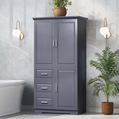 Geddy Tall and Wide Storage Cabinet with Doors for Bathroom/Office by Red Barrel Studio