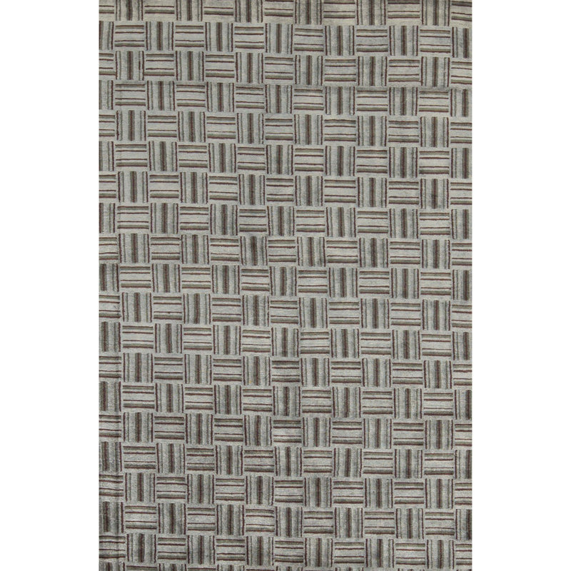 Hand-Knotted High-Quality Gray Area Rug