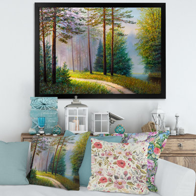 «Subtle Evening Light Through The Trees II», reproduction d'art murale Lake House