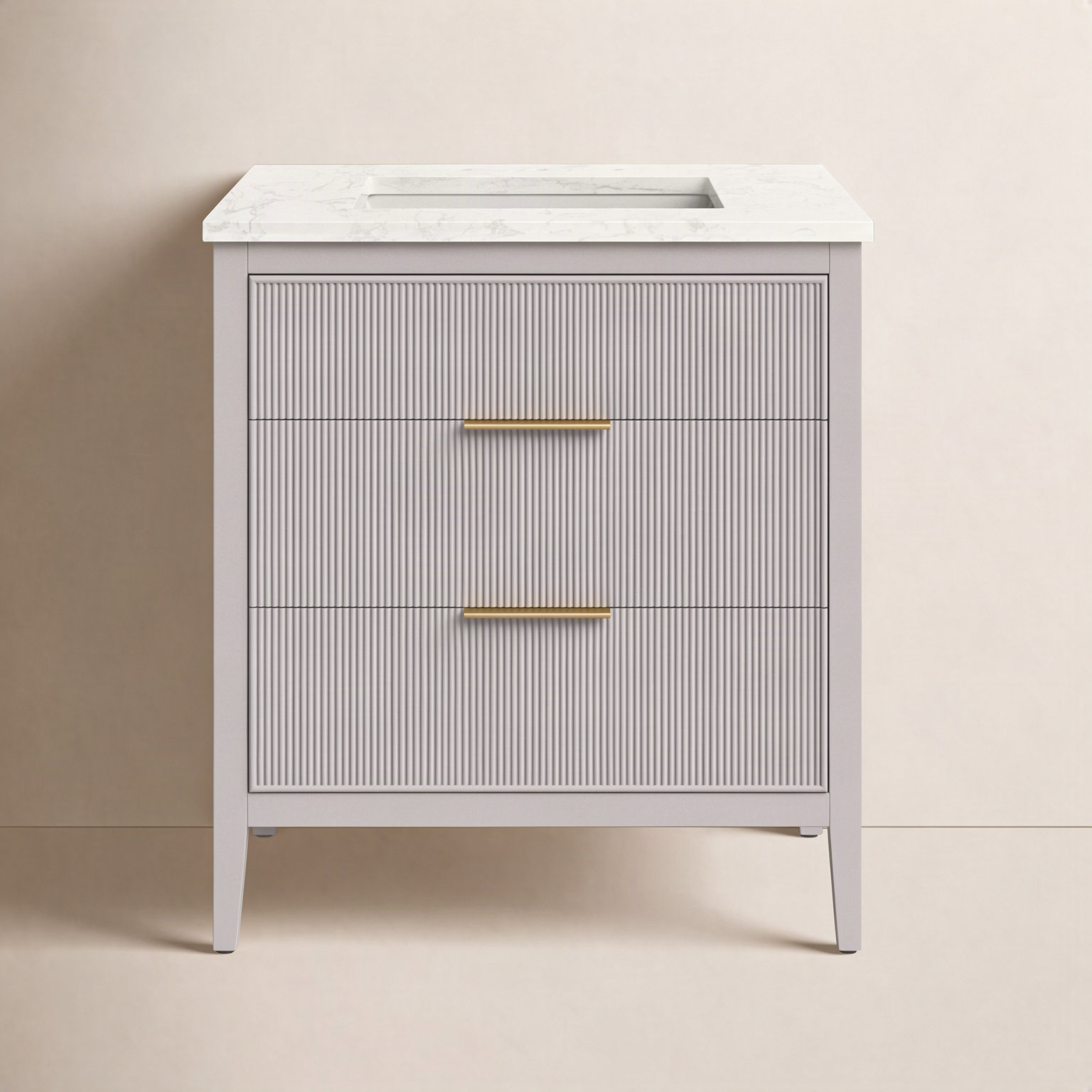 Bilroy 30" Oak Single Bathroom Vanity, Taupe