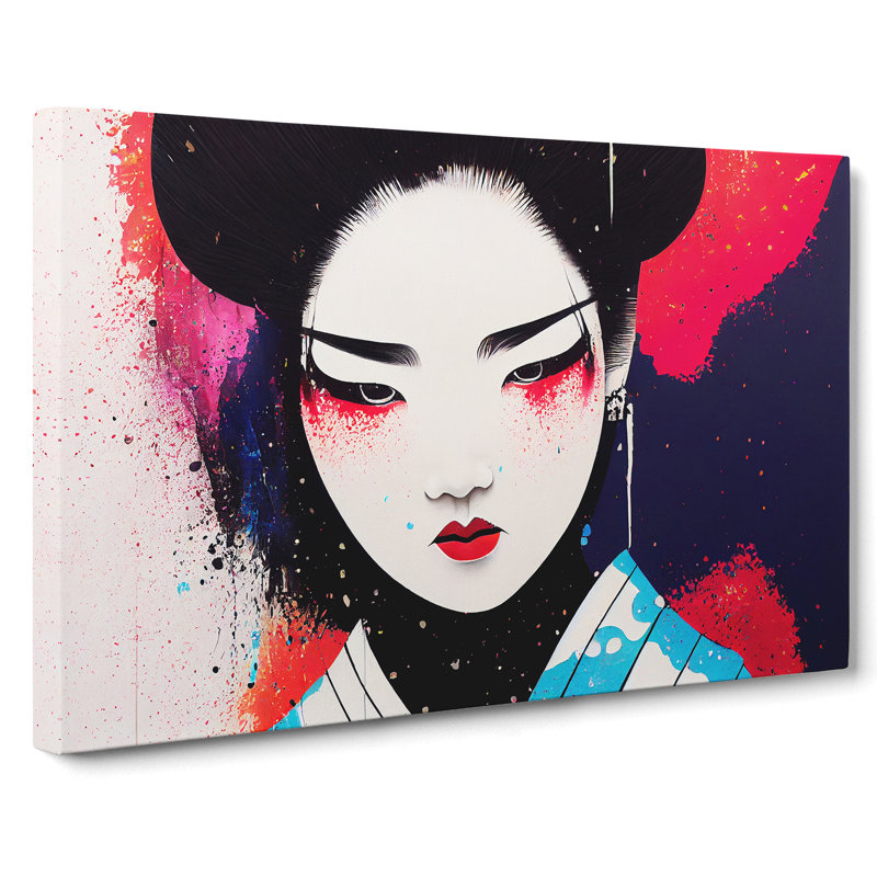 A Splashed Geisha - Wrapped Canvas, 40cm H x 60cm W x 3cm D