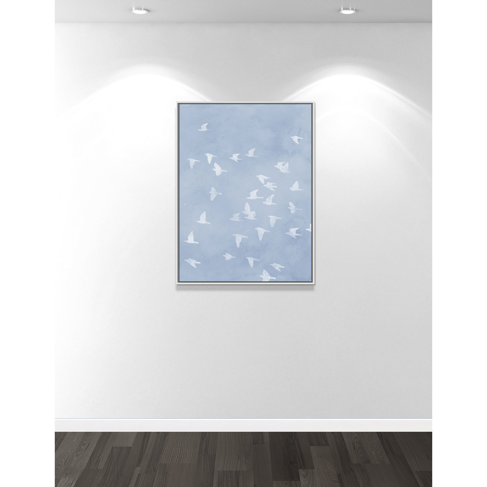 Flying Friends Print by Marcus Prime, 31.5'' W x 41.5'' H, White Floater