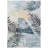 Jasmine Modern Plant Leaf Design Washable and Foldable Area Rugs Yellow Blue Ivory for Living Room Bedroom-82204345