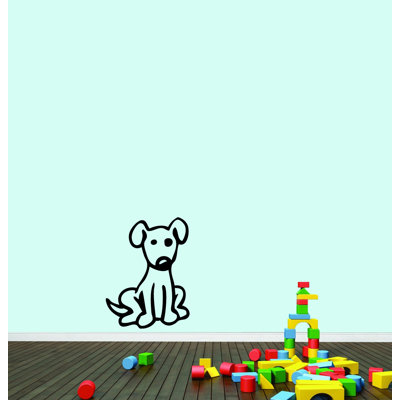 Décalcomanie murale chien dessiné
