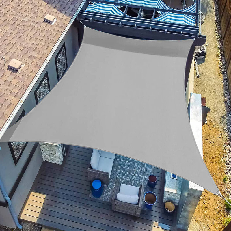 8' x 12' Rectangle Shade Sail, Black