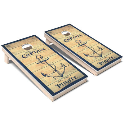 Captain Pirate All-Weather Composite Cornhole Set