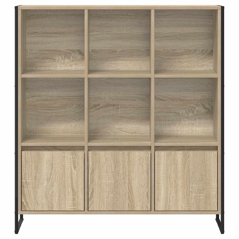 108cm H x 99.5cm W Steel Book Cabinet Bookcase, Sonoma