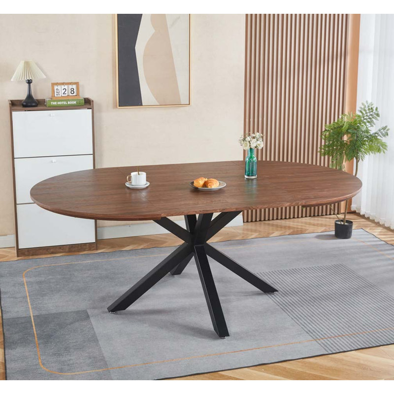 Table de salle à manger extensible, Noyer