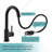 Stylish Black Kitchen Faucet with Pull-Down Sprayer, Single Handle Design for Easy Control and Modern Aesthetic