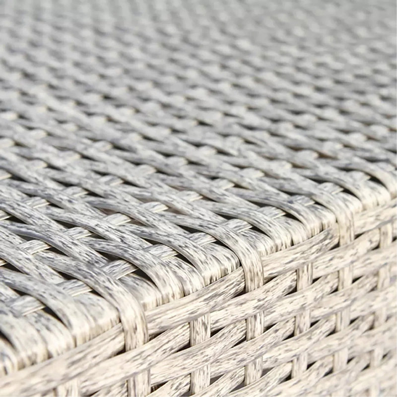 Causeuse d'extérieur en osier avec coussins - entièrement assemblée, Gris