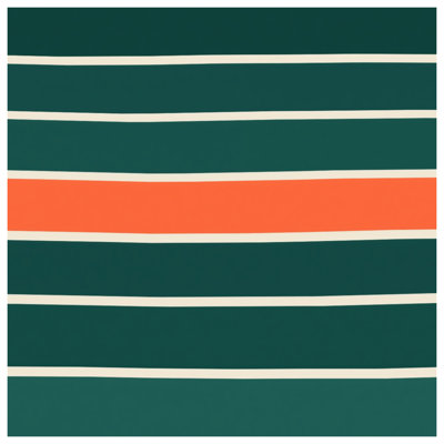 Green Orange Stripes Double Sided Throw Pillows