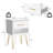 Tyvez 1 Drawer Metal Legs Nightstand-196537114