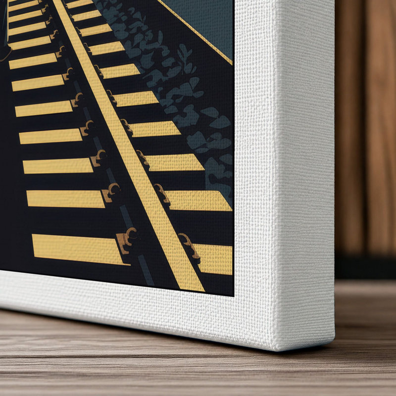 Solitary Path Industrial - Wrapped Canvas, 24x16 - 61.0 x 40.6 cm, White Border