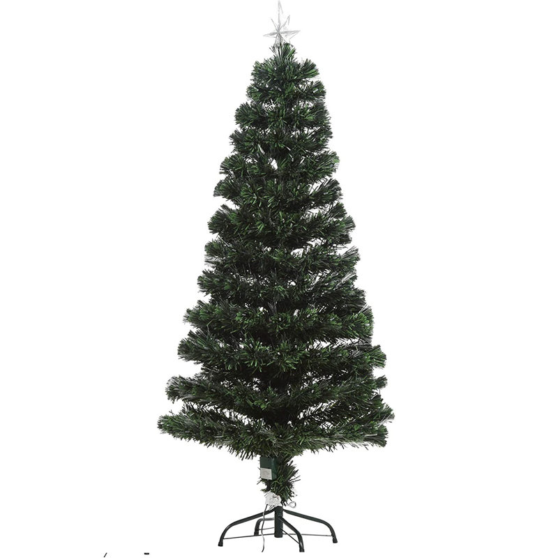 Lighted Artificial Fir Christmas Tree, 4.92ft H