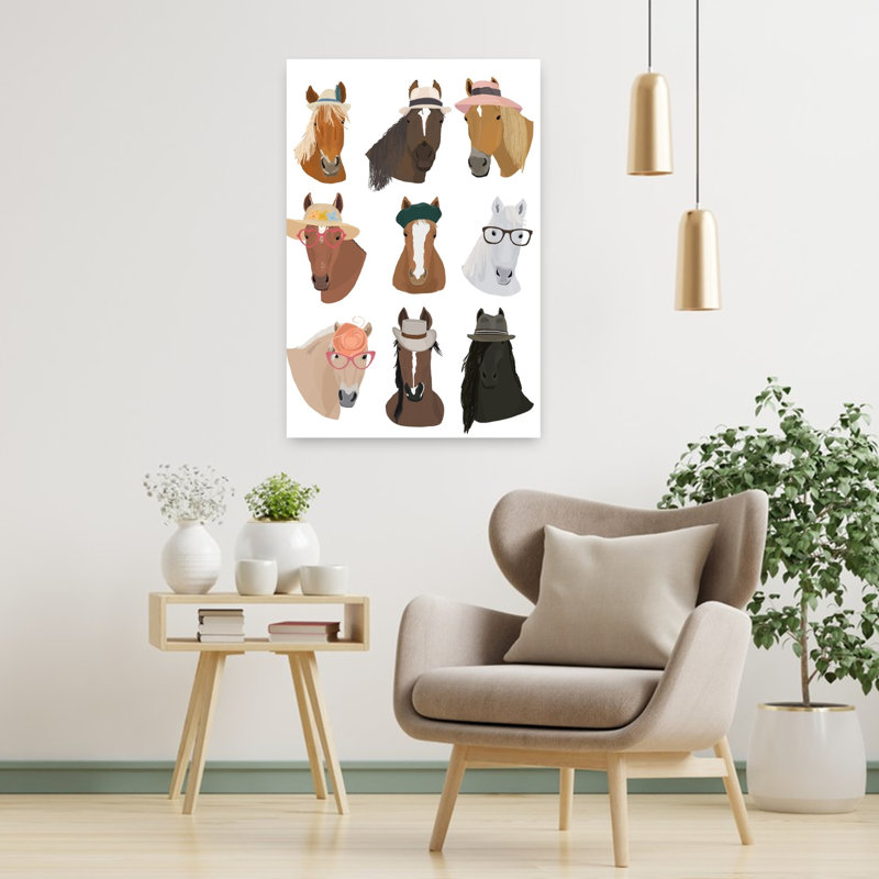 Chevaux en chapeaux, art contemporain cheval