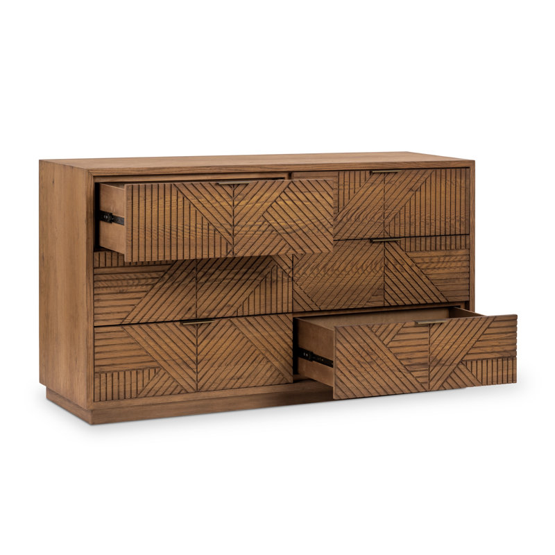 Santa Clara 6-drawer Wood Dresser, Brown