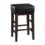 Ensemble de 2 tabourets à hauteur de comptoir de transitionnel en similicuir 24 po, structure en bois massif-1605564150-1605564149