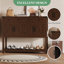 Armoire de style campagnard 47,2 po avec 2 tiroirs, 4 armoires à 4 portes et tablette ouverte, console, bar, buffet étroit pour la cuisine, le couloir ou le salon-2088601488