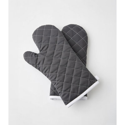 Heat-Resistant Quilted Oven Mitts with Flame-Retardant Coating