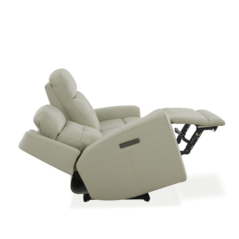 Ensemble de salon avec fauteuil pivotant et inclinable en cuir Iero Zero Gravity, Beige